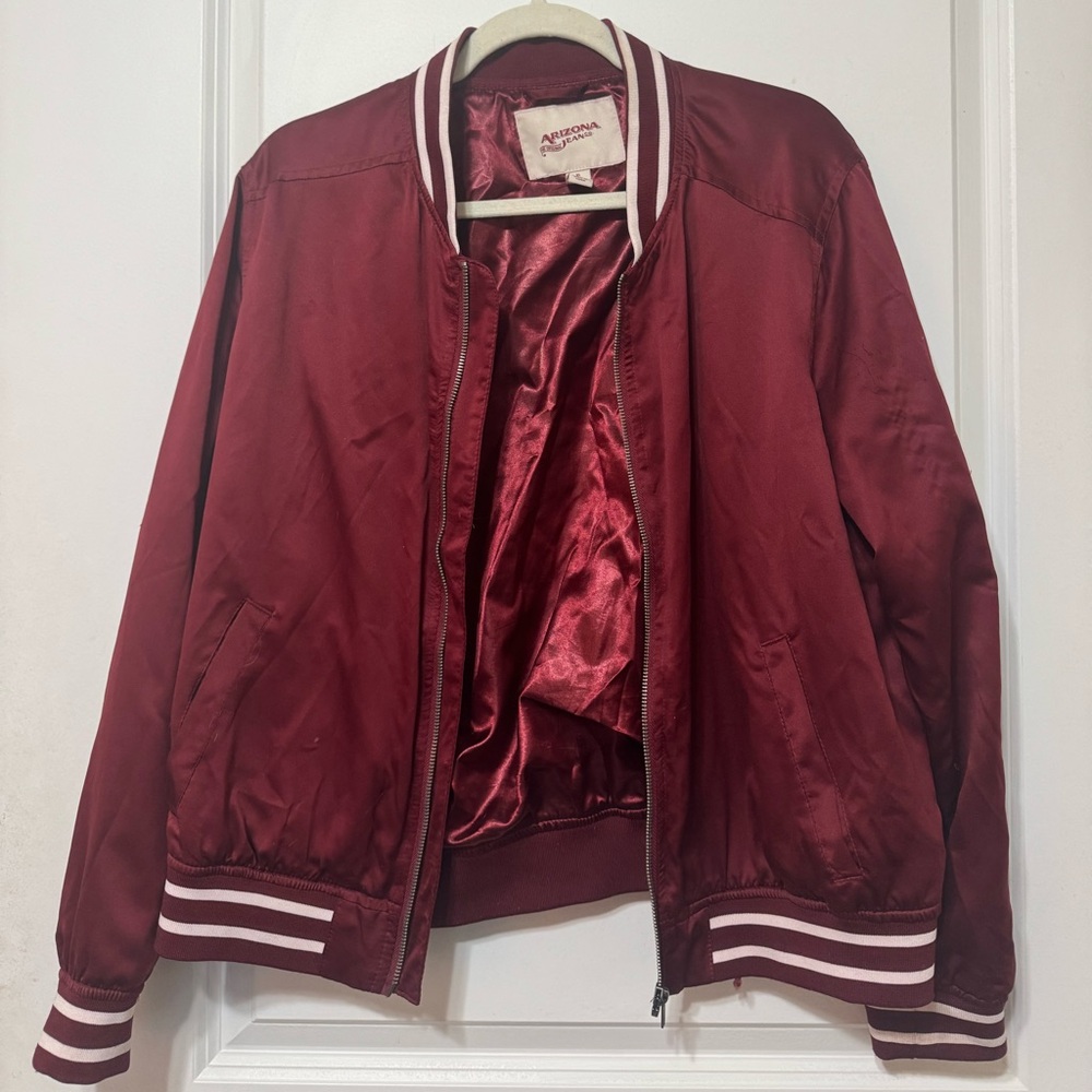 Arizona Jean Company Maroon Bomber Jacket